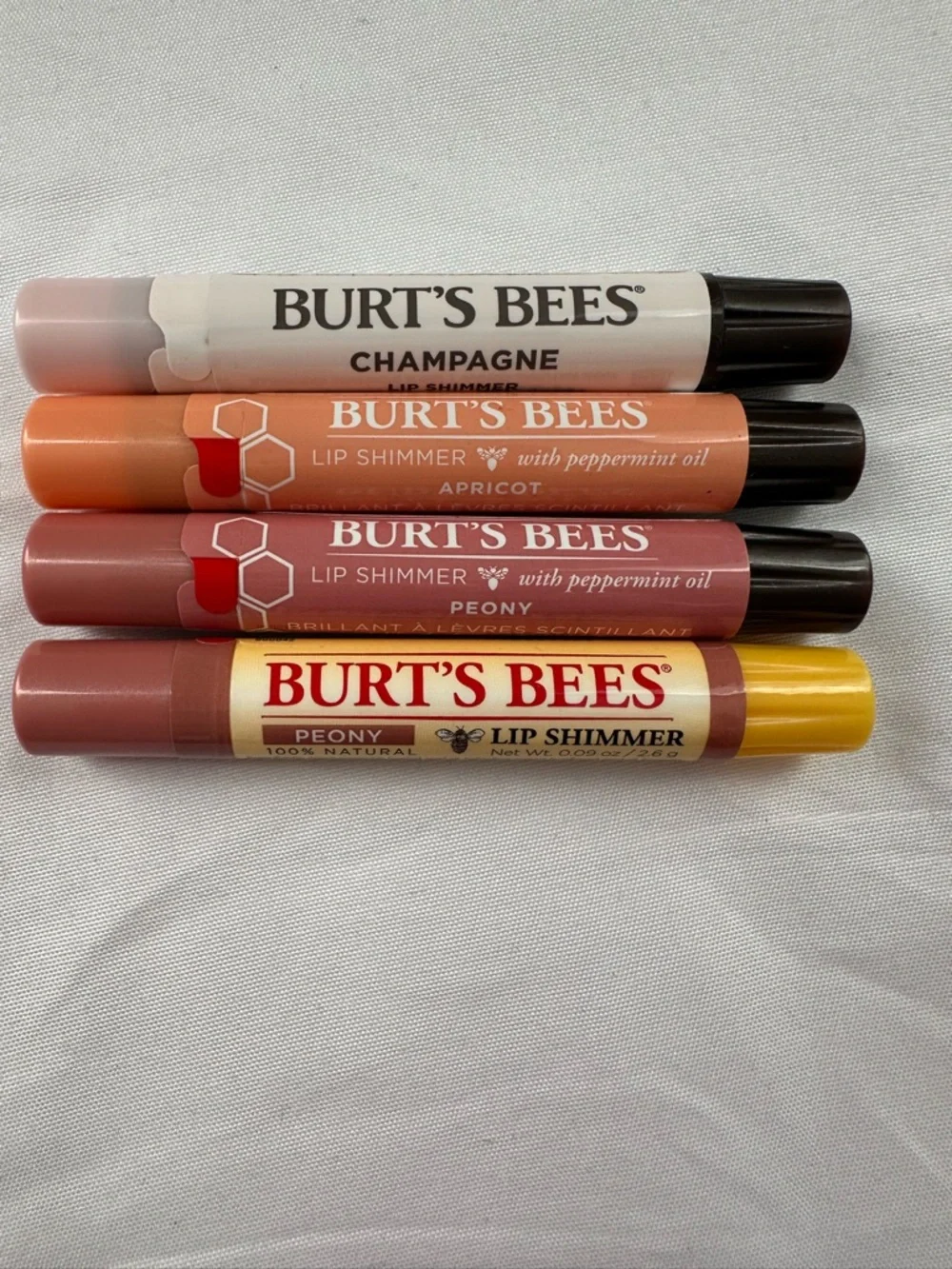 Choice of 1 Burt’s Bees Lip Shimmer 100% Natural .09 oz New You Pick Color